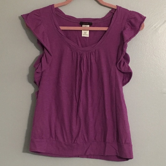 Purple butterfly sleeve top - Picture 2 of 4